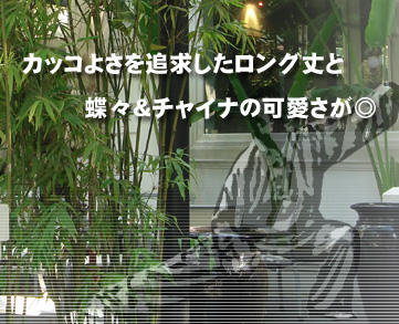 カッコよさを追求したロング丈と蝶々&チャイナの可愛さが◎