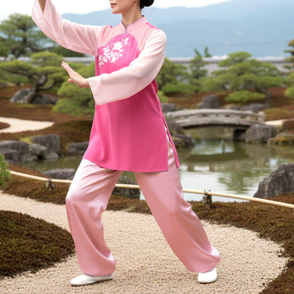 艶やかな光沢が魅力の「太極拳サテンパンツ」