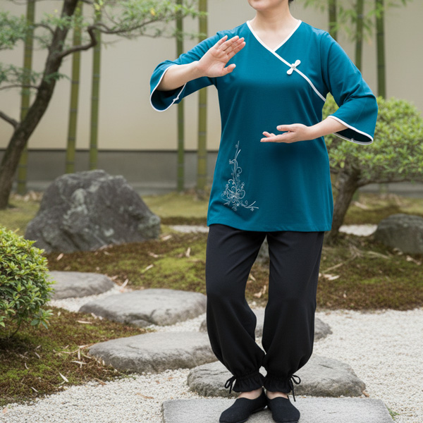 カシュクール風 花刺繍Ｔシャツ